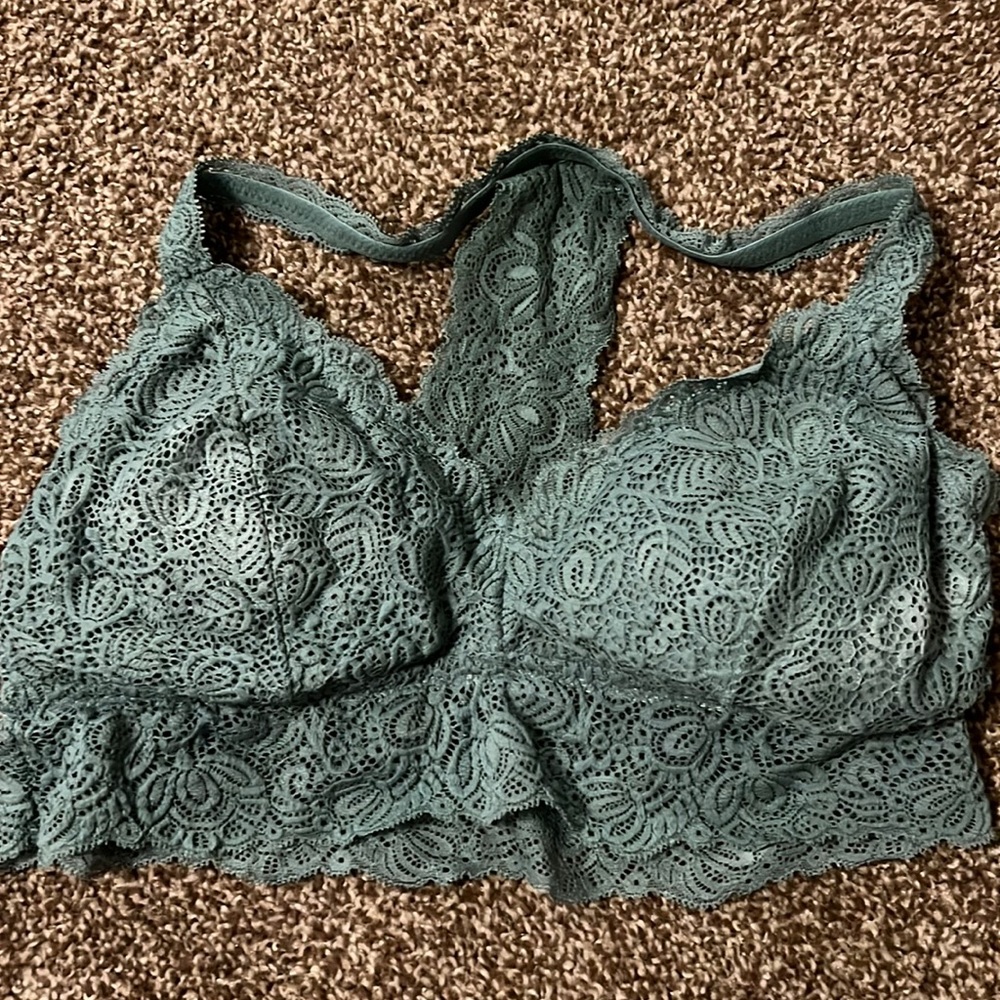 Blue lace bralette
